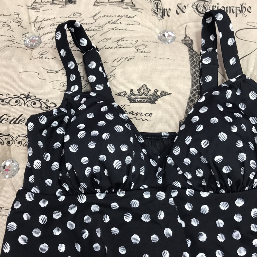 Swim Solutions Galactica Print Tiered Swim Top - Picture 5 of 9